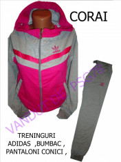 TRENINGURI ADIDAS BUMBAC ,MODEL NOU , PANTALONI CONICI ,LIVRARE GRATUITA foto