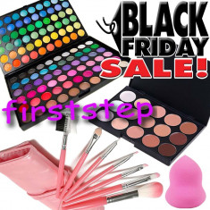 BLACK FRIDAY Trusa machiaj 120 culori 7 pensule Fond de ten corector buretel foto