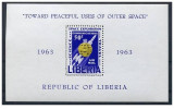 LIBERIA 1963 -EXPLORAREA SPATIULUI - COLITA NESTAMPILATA, Nestampilat