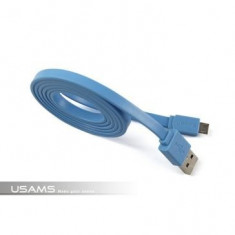 Cablu date Usams microUSB Alcatel One Touch Ultra 995 Albastru foto