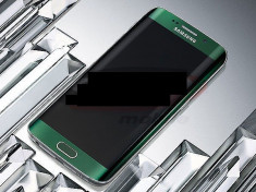 LCD+Touchscreen cu Rama Samsung Galaxy S6 Edge/SM-G925 verde original foto