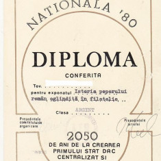 bnk div - Diploma expozitie Nationala `80