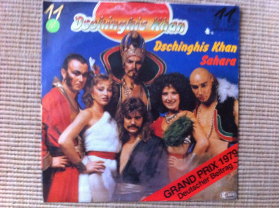 Dschinghis Khan Sahara 1979 muzica disco pop dance disc single 7&amp;quot; vinyl vest VG+ foto