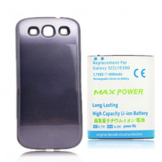 Baterie extinsa 4500 mah + capac spate albastru pentru Samsung Galaxy S3