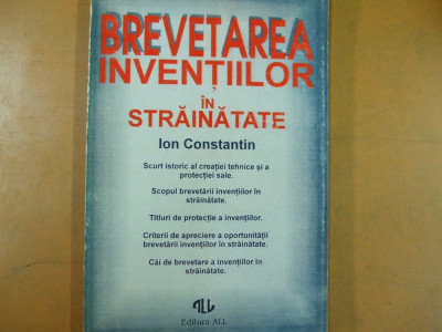 Brevetarea inventiilor in strainatate Ion Constantin Bucuresti 1993 020 foto