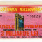 BILET LOTO LOTERIA NATIONALA 2500 LEI 1997