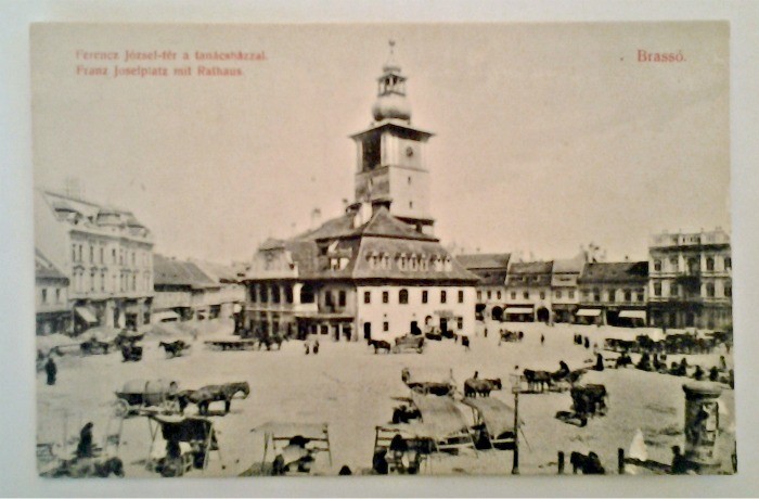CP BRASOV BRASSO PIATA FERENCZ JOZSEF TER PRIMARIA MULTE PERSONAJE APROX 1910