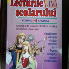 LECTURILE SCOLARULUI CLASA A IV A ,ANTOLOGIE DE TEXTE DIN LITERATURA ROMANA