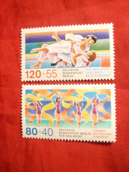 Serie - Sport - Ajutor 1987 -Festival si Judo , RFG-Berlin , 2 val.