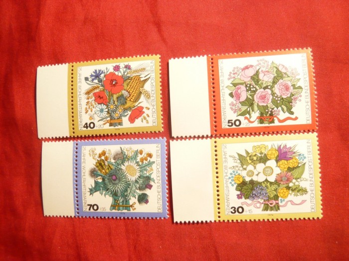 Serie Flora 1974 RFG-Berlin , 4 val.