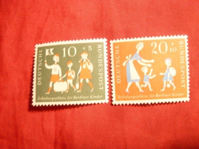 Serie -Educatie pt. copii 1957 RFG , 2 val.