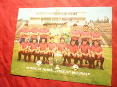 Fotografie Fotbal - Echipa Steaua Bucuresti -Cupa Campionilor ,semnaturi spate foto