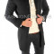 Palton tip ZARA negru - palton barbati - palton slim fit - cod 5500