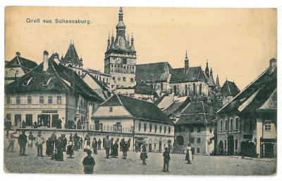 3345 - SIGHISOARA, Mures, Market - old postcard - unused foto