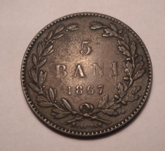 5 bani 1867 Heaton foto