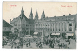 3358 - TIMISOARA, market - old postcard - used - 1912, Circulata, Printata