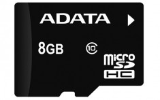 MICRO SD CARD ADATA model: AUSDH8GUICL10-R capacitate: 8 GB clasa: 10 culoare: NEGRU foto