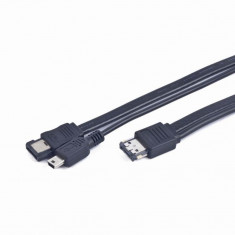 Cablu de date eSATAp la eSATA + micro USB 5-pin, lungima cablu: 1m, bulk, Negru, GEMBIRD (CC-ESATAP-ESATA-USB5P-1M) foto