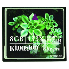 CF CARD KINGSTON model: ELITE PRO 133X capacitate: 8 GB culoare: NEGRU foto