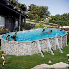 Piscina prefabricata ovala Gre - 610 ? 375 x h 132cm - KITPROV618P foto