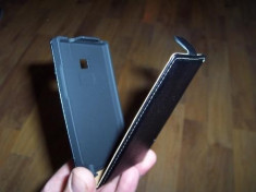 Husa flip Slim neagra pentru telefon LG Optimus L3 E400 foto
