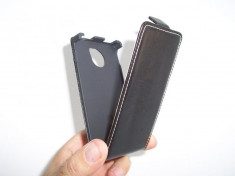 Husa flip Slim neagra pentru telefon Sony Xperia Sola (MT27i) foto
