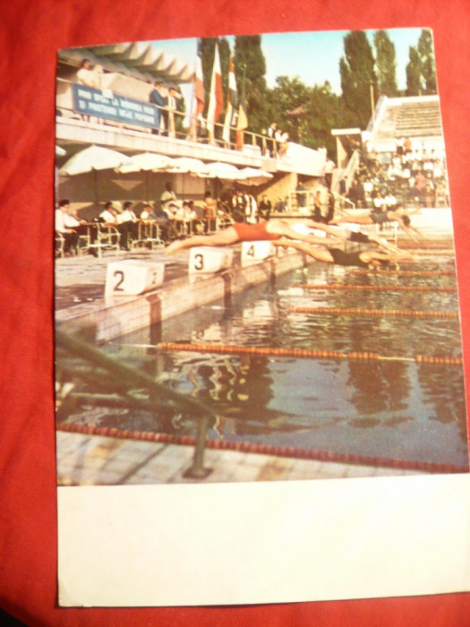 Ilustrata -Sport - Inot- Bazin Strandul Tineretului , anii &#039;70