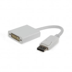 Adaptor GEMBIRD DisplayPort la DVI T/M, 10cm, White (A-DPM-DVIF-002-W) foto