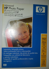 Vand hartie foto glossy HP Advanced Photo Paper sigilata, A4, 25 coli, 250g/m2 foto