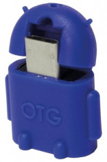 Adaptor OTG micro-USB la USB, (T/M), blue, Logilink (AA0066) foto