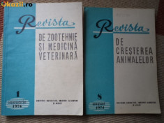 CRESTEREA ANIMALELOR REVISTA DE ZOOTEHNIE SI MEDICINA VETERINARA 2 reviste 1974 foto