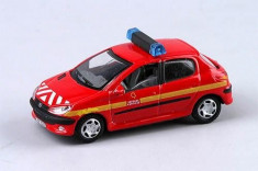 Macheta Peugeot 206 Pompiers, 1:72 foto