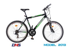 Bicicleta DHS ADVENTURE DHS 2665-21V-Negru-Rosu-510 mm foto