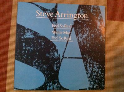 Steve Arrington &amp;lrm;Feel So Real maxi single disc 12&amp;quot; vinyl disco synth pop VG+ foto