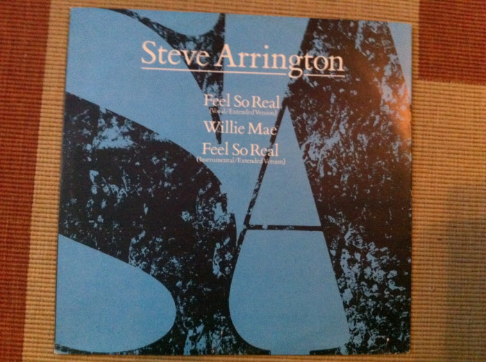 Steve Arrington &lrm;Feel So Real maxi single disc 12&quot; vinyl disco synth pop VG+