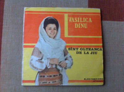 VASILICA DINU SANT OLTEANCA DE LA JIU disc vinyl lp MUZICA POPULARA folclor VG+ foto