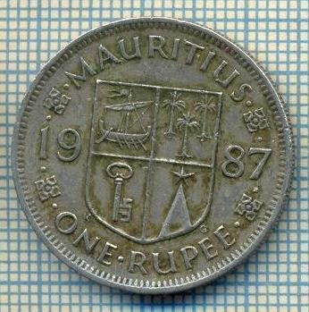 6837 MONEDA -MAURITIUS - ONE RUPEE -ANUL 1987-starea care se vede