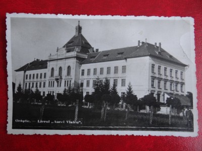 Vedere - Carte postala - Orastie - Liceul Aurel Vlaicu foto