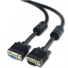 CABLU Premium VGA-Ext HD15M/HD15F dual-shielded w/2*ferrite 10ft cable, black (CC-PPVGAX-10-B) foto