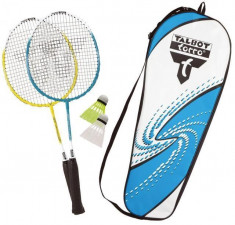 Set badminton 2 rachete attacker junior cu husa foto