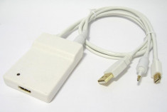 Adaptor Mini DisplayPort + Toslink Audio la HDMI, Logilink (CV0043) foto