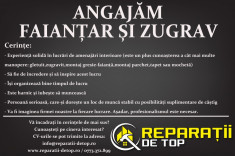 Reparatii de Top Srl angajeaza faiantar si zugrav foto