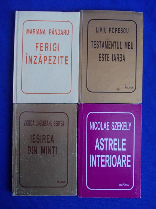 LOT 4 CARTI POEZII CU AUTOGRAF : MARIANA PANDARU,LIVIU POPESCU,NICOLAE SZEKELY..