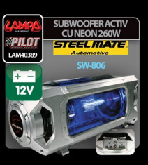 Subwoofer activ cu neon 260W SW-806 - SWAN590 foto