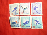 Serie -Sport - Olimpiada Grenoble - Franta 1968 ,DDR 6 val., Nestampilat