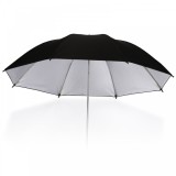 Umbrela foto reflexie Silver Black 33&quot; - 83cm, Umbrele reflexie