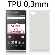 HUSA SONY XPERIA Z5 COMPACT Z5 MINI SLIM FIT 0.3MM SILICON TPU TRANSPARENTA NOU foto