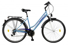 Bicicleta trekking DHS Travel 2854 - model 2015 28&amp;#039;-480 mm - OLN-ONL8-21528540000|Albastru|Cadru 480 mm foto