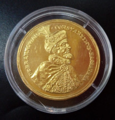 Moneda BRANCOVEANU - replica BNR AUR - PROOF foto