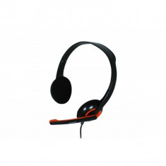 Casti cu microfon SPACER SPK-339, black-orange foto